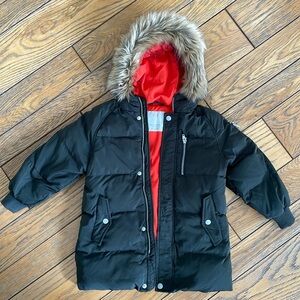ZARA Boys Army Green Parka, 6